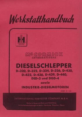 MCCORMICK Werkstatthandbuch IHC DED-3 Mc Cormick D-Serie nur bei uns inkl. 3 Sonderkapitel