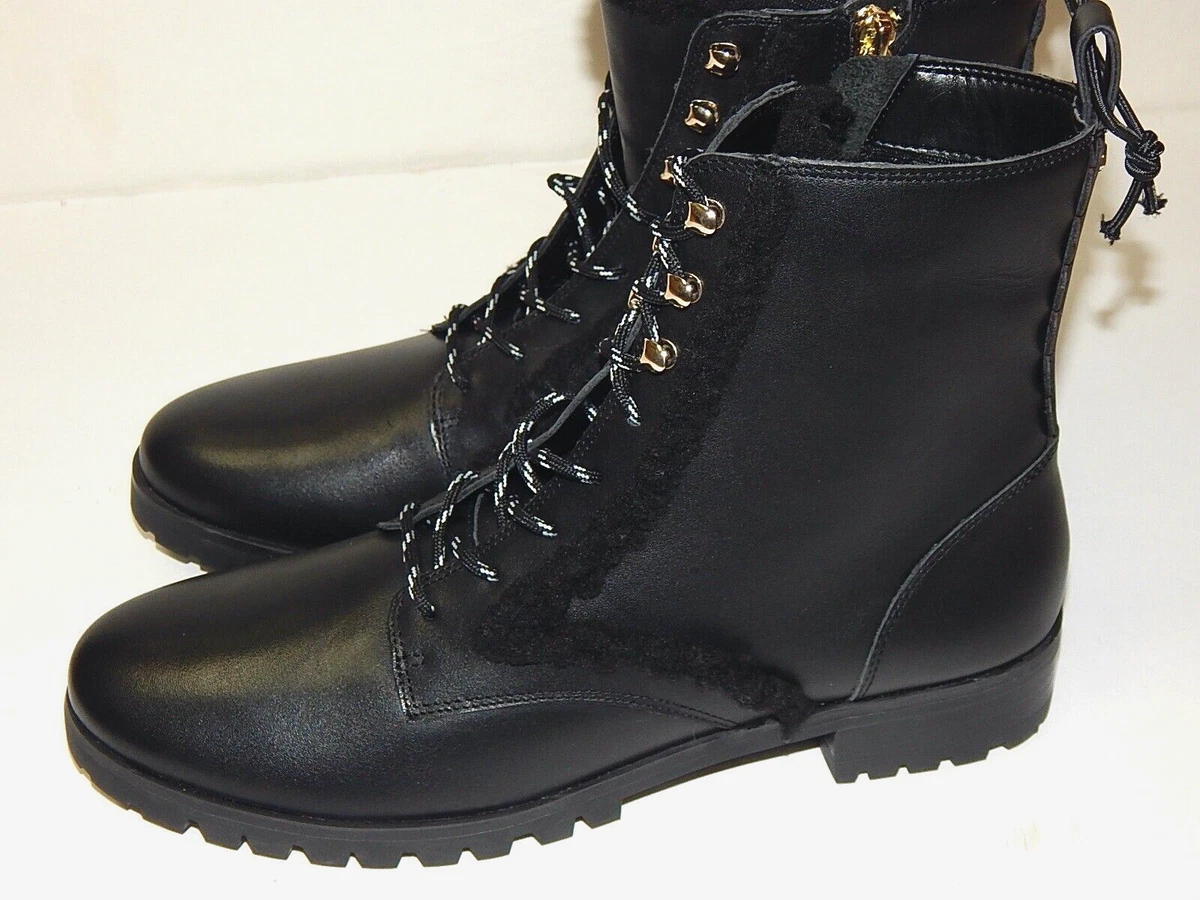 eftermiddag Hårdhed Energize KATE SPADE NEW YORK RAQUELLE BLACK COMBAT BOOTS sz 9 NEW AUTHENTIC | eBay