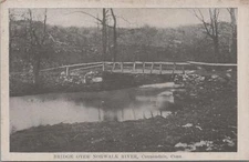 Postcard Bridge Over Norwalk River Cannondale CT 
