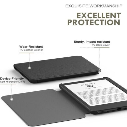 Leather 6-6.8 inch e-Reader Case for Kindle Paperwhite 1/2/3/4/5 - Picture 6 of 22