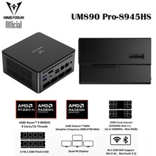 Minisforum Mini PC UM890 Pro AMD Ryzen 9 8945HS Barebone  DEG1 GPU DOCK Station