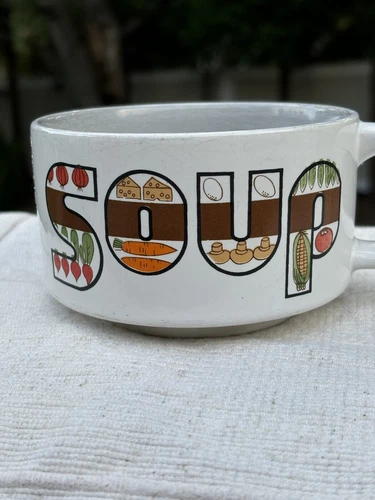 Vintage Mug Soup Bowl Cup Japan 70's 80's Retro MCM Mid-Century Modern EUC