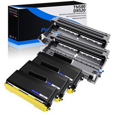 3 TN580 Toner + 2 DR520 Drum For Brother HL-5240 5250 MFC-8460N 8660DN DCP-8060