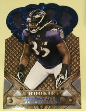 2011 Crown Royale Blue /100 #108 Anthony Allen Baltimore Ravens Rookie Card