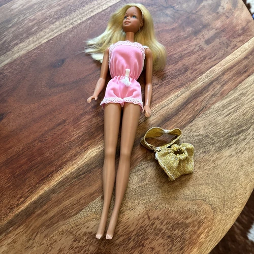 Barbie Vintage Twist ‘n Turn Doll - In PJs With Gold Bra And Panty Set