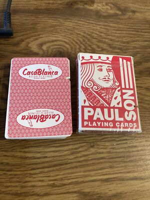 Casa Blanca Poker Cards Deck Mesquite NV, Paulson - made in Mexico