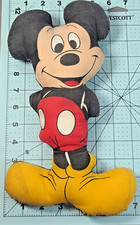 Vintage Disney Mickey Mouse Hand Sewn Stuffed Plush Pillow Doll