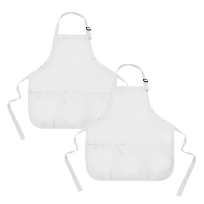 2-PACK Aprons Commercial Restaurant Cotton Spun Poly Bib Home Cooking Kitchen