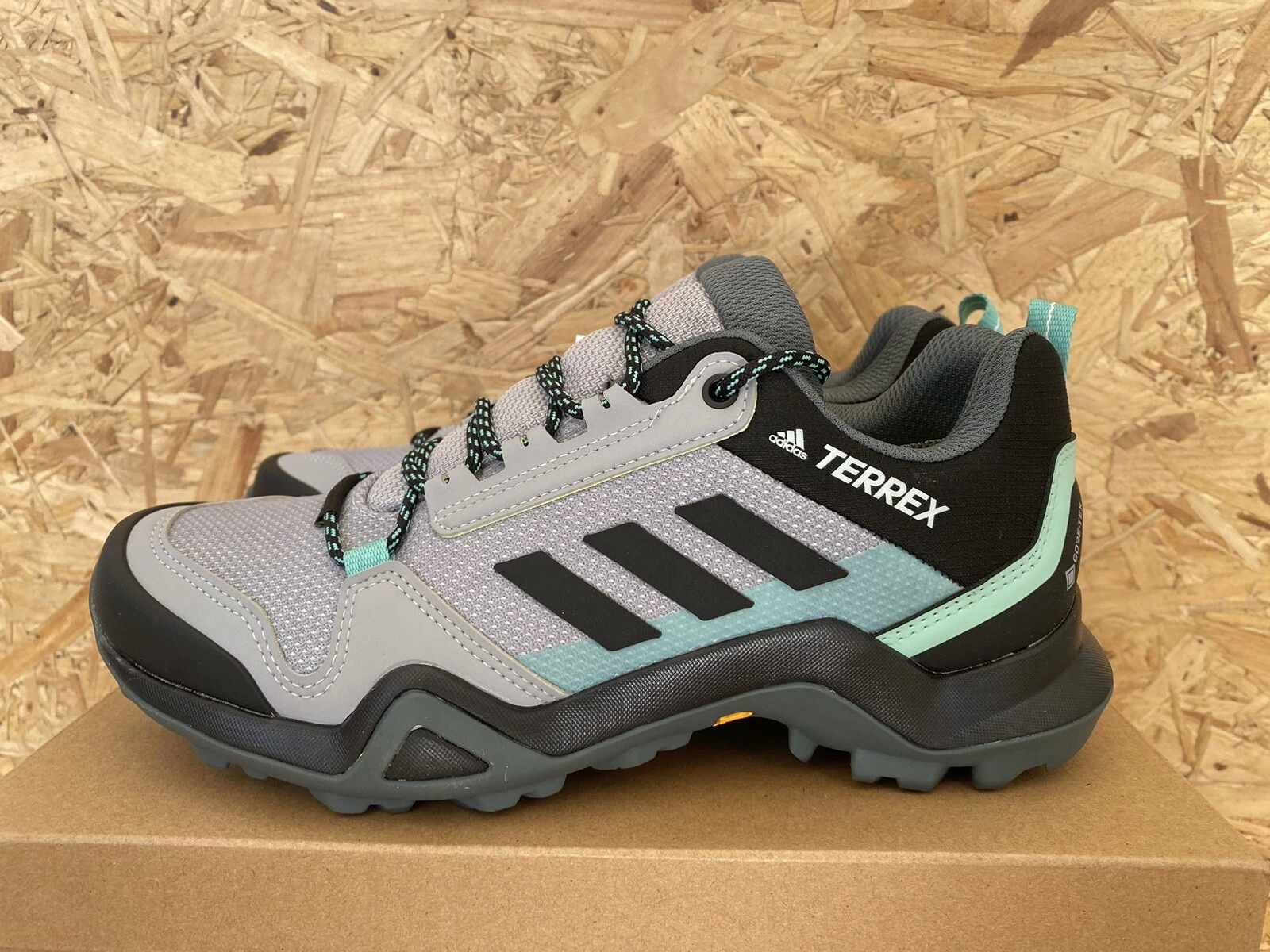 Adidas Terrex Ax3 GTX UK 5 EU 38 Gore Tex scarpe da trekking grigio FX4684