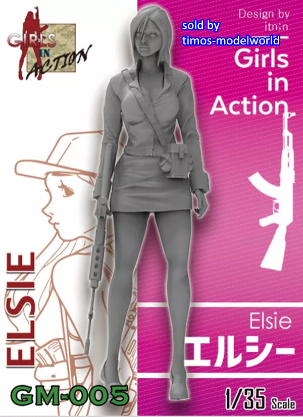 ZLPLA Genuine 1/35 Girls in Action Elsie Resin Figure Assemb