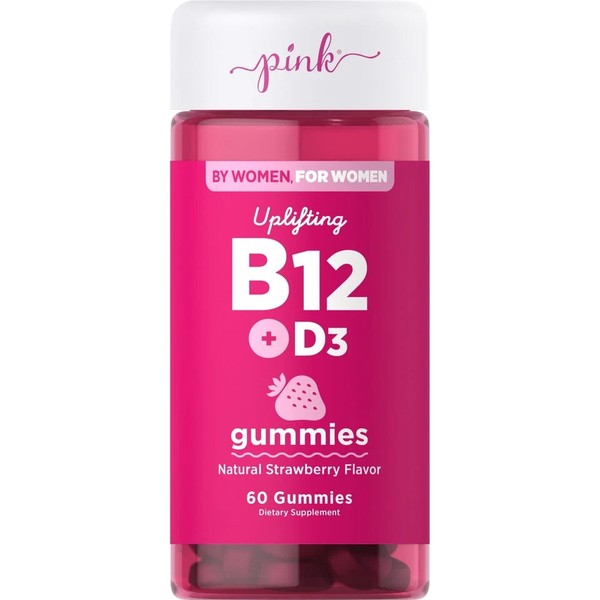 vitamina d3 + b12 60 Gummies sabor a fresa 2000iu & 500mcg BY WOMEN FOR WOMEN