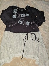 Indygo Artwear Girls Sz. 7/8 Gray W/ Lace Dress. Beautiful