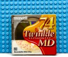 MD    MAXELL TWINKLE ORANGE 74  VS. II  BLANK MINI DISC  1  SEALED 