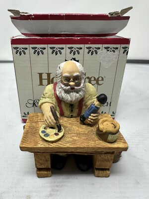 Christmas 1991 WANG HOLLYTREE SANTA AT WORKBENCH FIGURINE 4799WGT New In Box