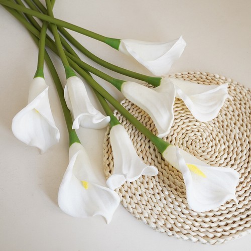 37cm Artificial Calla Lily Fake Flowers Real Touch Bridal Bouquet Flowers Decor - Picture 10 of 33