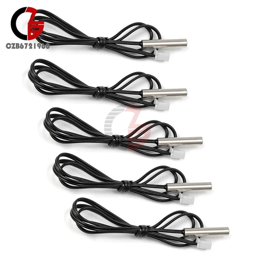 5x 2.5m NTC Thermistor Accuracy Temperature Sensor Probe Wire 10K 1% 3435 IP66