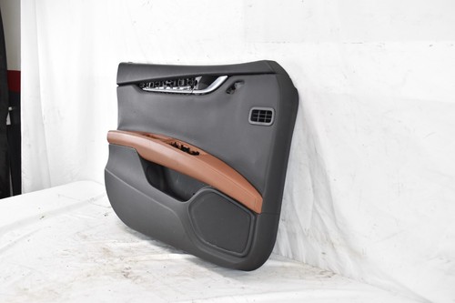 ๐ 14-17 Maserati Ghibli Front Left Side Complete Interior Door Panel Black OEM - Picture 2 of 24