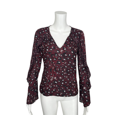 $325 Parker Burgundy Animal Print 