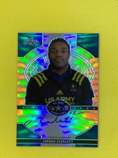 JORDAN SCARLETT 2015 Leaf Metal Army AUTO All American Bowl Blue Prizm 17/20