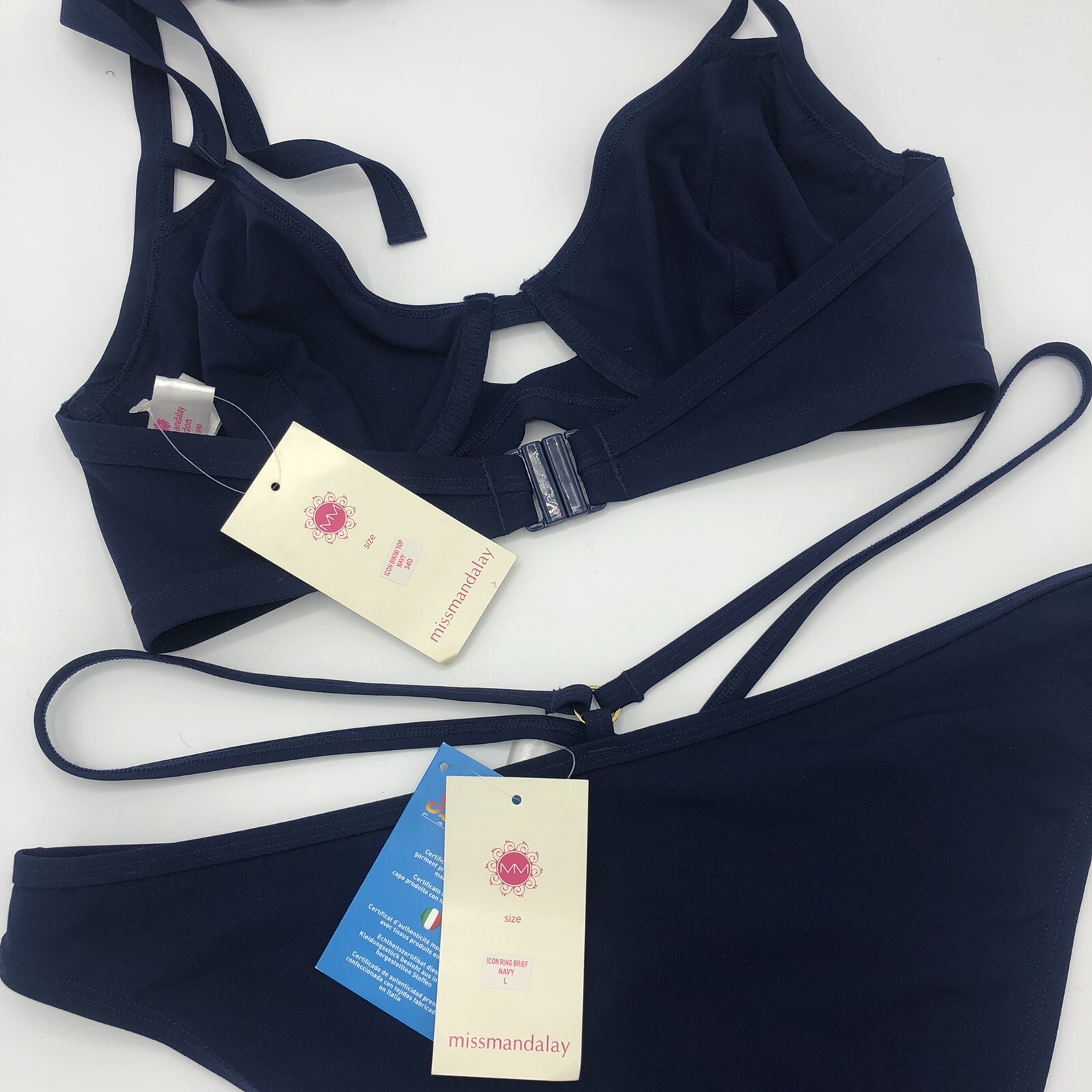 Miss Mandalay Icon bikini in Navy. New with tag. image 3