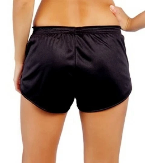 S Negro Sedoso Delfín Pantalones Cortos Correr Lencería Hooters Uniforme DESCONTINUADO Foto 4 de 4