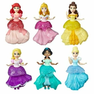 Disney Princesses Sparkling Styles Set 8 Royal Clips Hasbro NIB