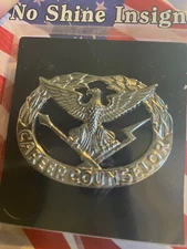 No Shine Insignia (NS-804) U.S. ARMY: CAREER COUNSELOR BADGE - NICKEL