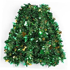 33ft St. Patrick's Day Tinsel Garland with Shamrock Confetti Green Gold