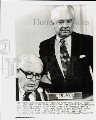 1977 Press Photo Rep. John J. Flynt, chairman of the House ethics committee