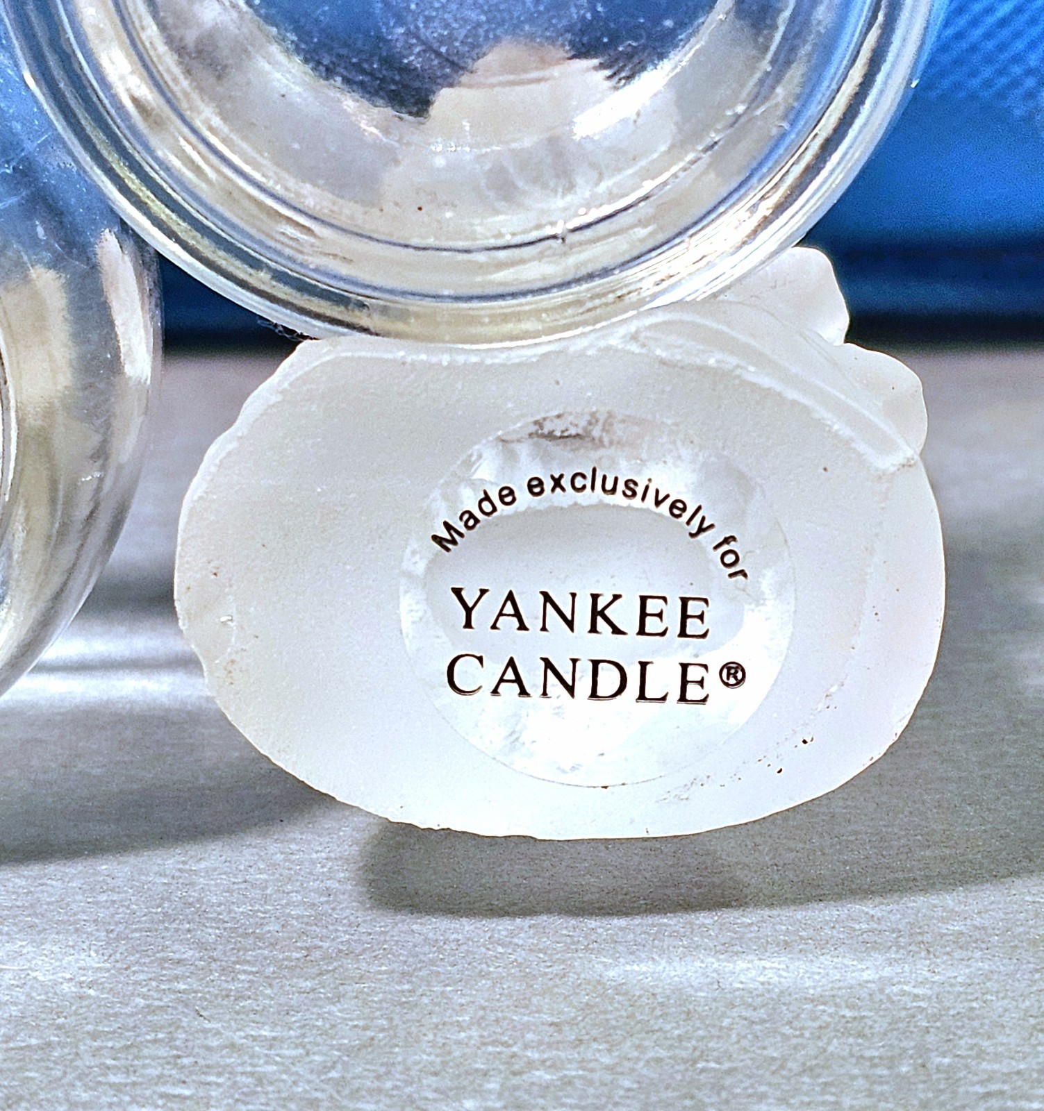 2 Vintage Yankee Candle Christmas Tree Tea Light Holder Frosted Art Glass 4"