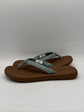 Women's FloJos Rosita Artisan Memory Flip Flop Sandals , Blue Size 6