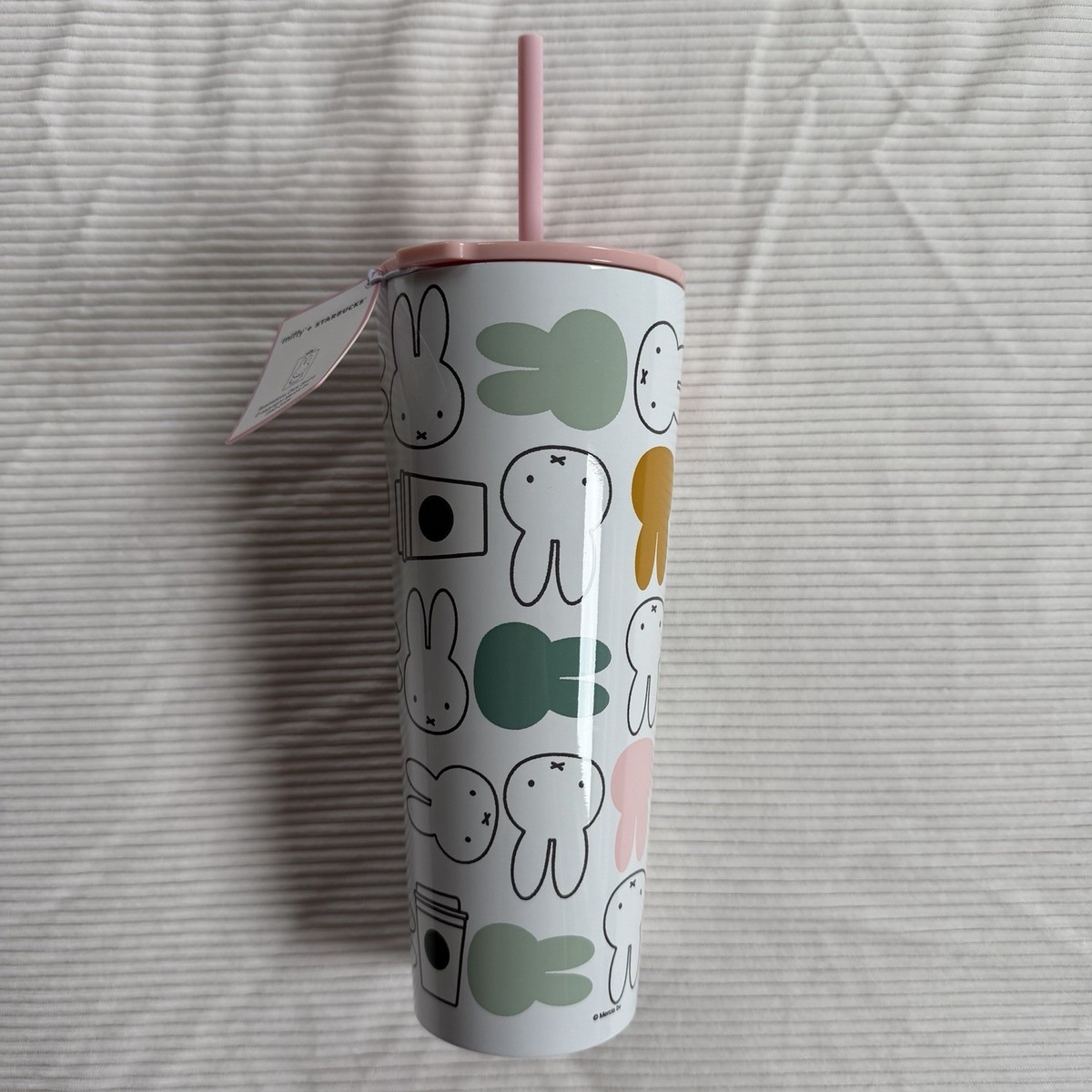 2026 Starbucks x Miffy Pink Straw Cup Stainless Steel Cup 26oz