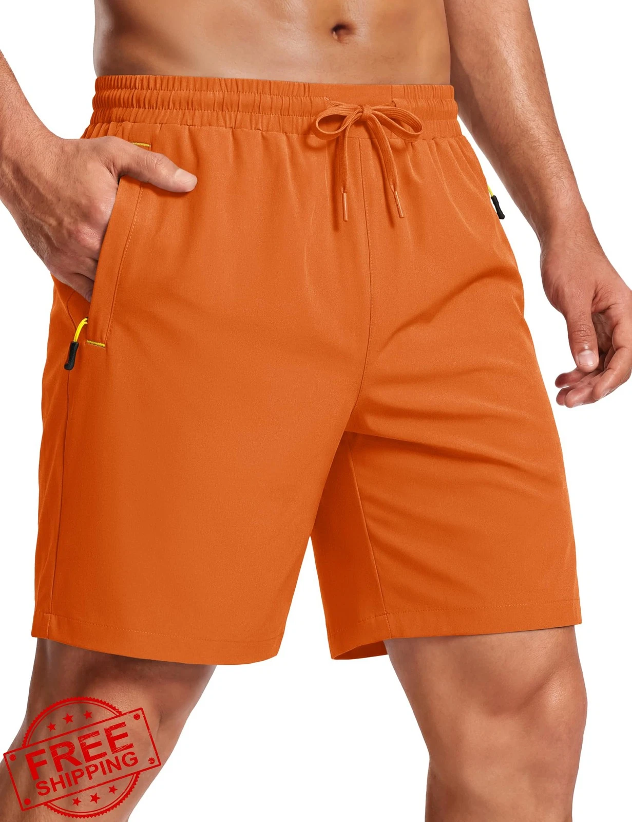 MAGCOMSEN Men's Hiking Shorts 7" Quick Dry 3 Zipper Pockets