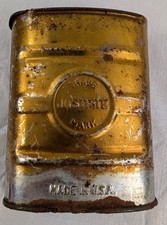 Vintage Justrite Storage Tin Coal Miners Can Slide Top Made In USA EMPTY