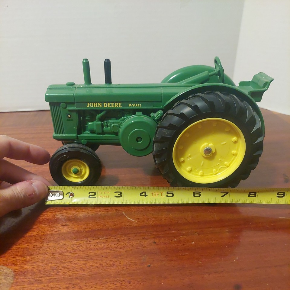 Vintage John Deere Diesel Model R Tractor Die Cast 1985 Ertl 1/16 Scale ...
