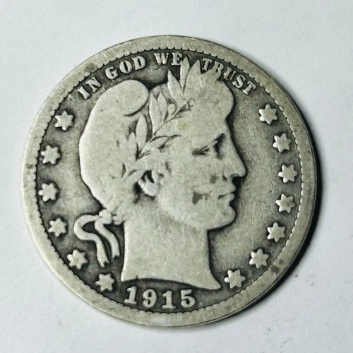 1915-D Barber Quarter Circulated  B15D