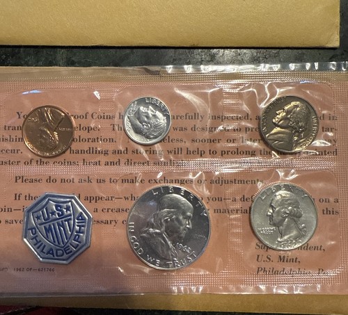1959, 1960, 1961, 1962 Proof Set US Mint 90% Silver Lot of 4 / COA & Envelopes - 第 2/24 張圖片