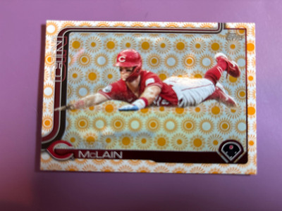 2025 Topps Holiday Sun Parallel #647 Reds Matt McLain Card