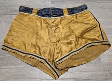 Vintage Antique 30's 40's Men's Sz 34 Basketball Shorts w/ Buttons and Belt READ