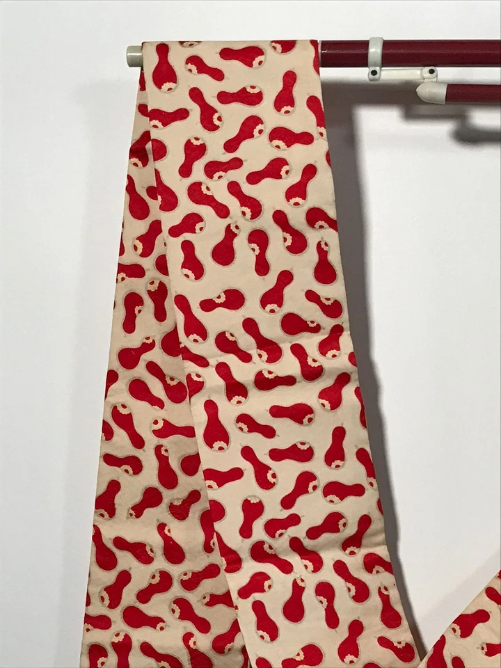 Ropa Tradicional Japonesa Kimono Obi Cinturón Largo Ancho Calabaza Blanca KM222 Foto 4 de 4