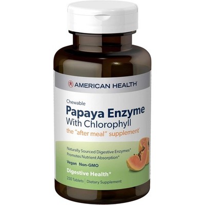 American Health Papaya Enzyme Chewable Tablets - 250 Count (Pack of 1)