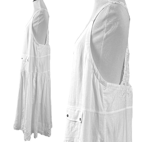 Free People Ethereal Prairie Cottage Trägerkleid Midikleid weiß Small neu mit Etikett Spitze - Bild 7 von 15