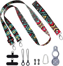 2 Pack Phone Lanyard Crossbody Wrist Strap, Universal Cell Phone Multifuctional