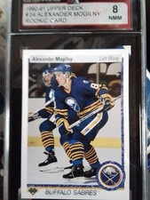 1990 Upper Deck # 24 Alexander Mogilny Rookie Card KSA 8 NMM. rookie card picture