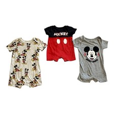 Disney Baby Mickey Mouse Romper Set 3 Pack 3M 3-6M Infant