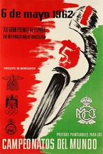 362048 Motorcycle Bike Cycle 1962 Race Grand Prize Spain Vintage Poster