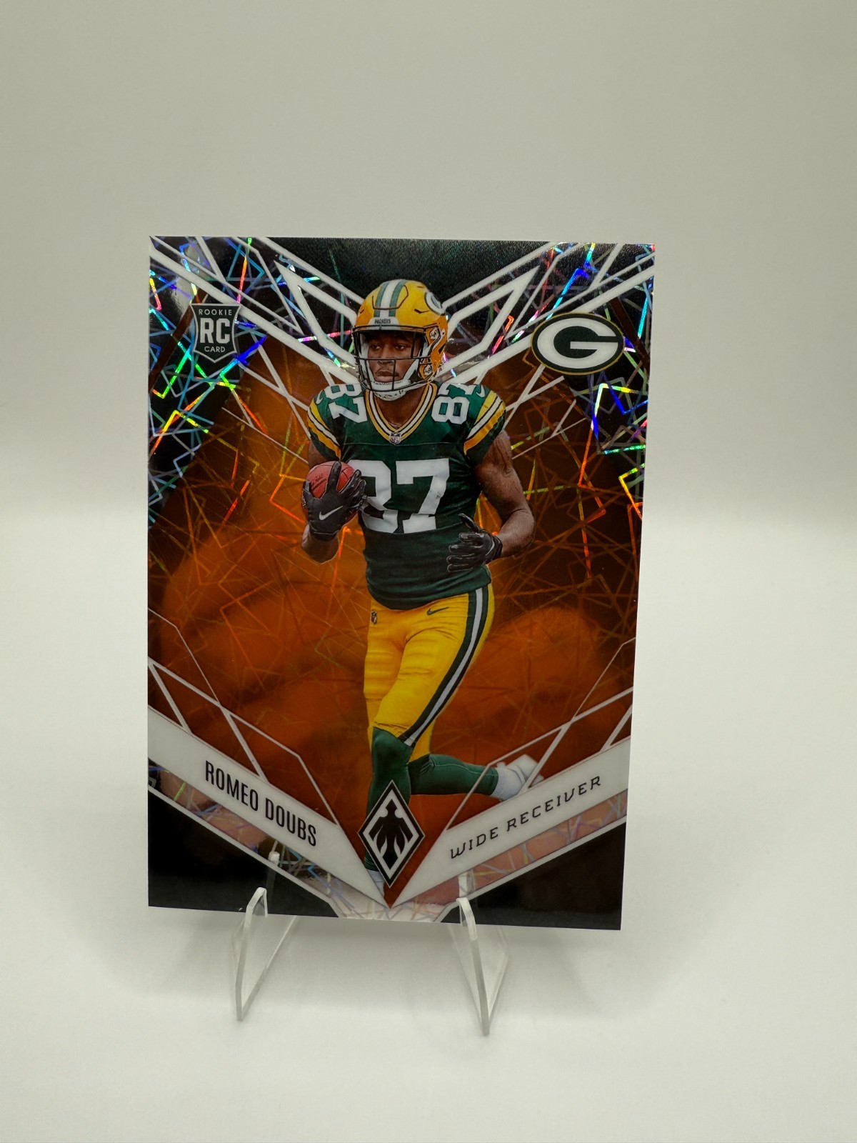 2022 Panini Phoenix Romeo Doubs #135 Orange Lazer Rookie 03/75