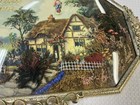 Vintage Convex Bubble Glass Framed God Bless Our Home Diorama with Dried Flowers — photo 10