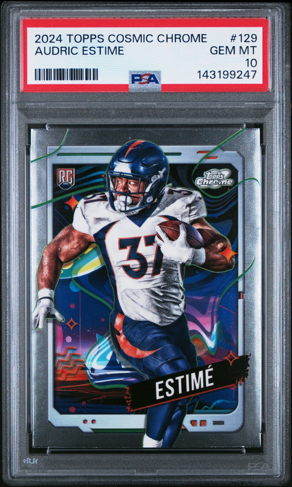Audric Estime Topps Cosmic Chrome #129 Base