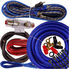 Complete 2500W 4 Gauge Amplifier Installation Wiring Kit Amp Pk2 4 Ga Blue - fo